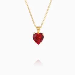 Caroline Svedbom Heart Halsband/ Light Siam – Guld>Caroline Svedbom Halsband
