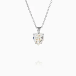 Caroline Svedbom Heart Halsband/ Crystal – Rhodium>Caroline Svedbom Halsband Clearance