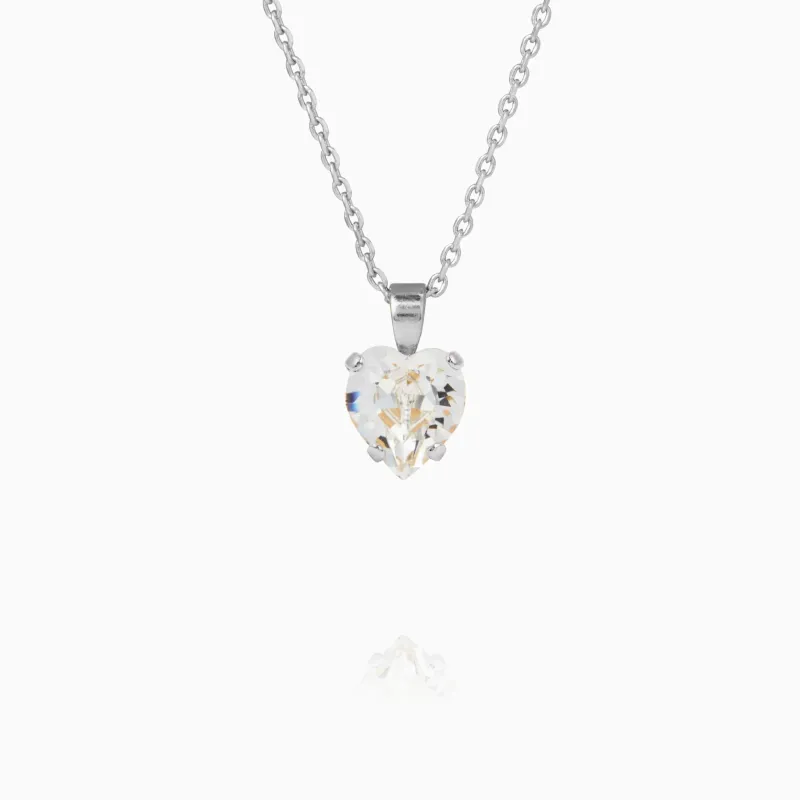 Caroline Svedbom Heart Halsband/ Crystal – Rhodium>Caroline Svedbom Halsband Clearance