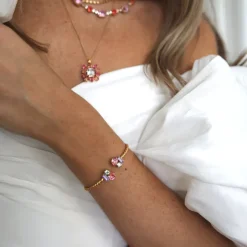 Caroline Svedbom Isa Armband / Pastel Combo (Rhodium)>Caroline Svedbom Armband Hot