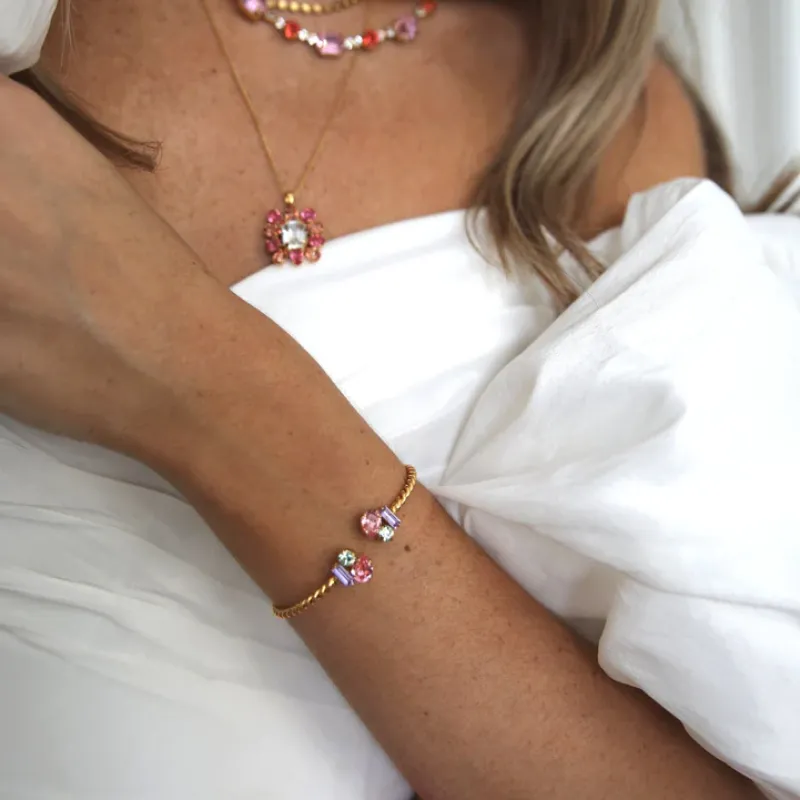 Caroline Svedbom Isa Armband / Pastel Combo (Rhodium)>Caroline Svedbom Armband Hot