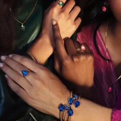 Caroline Svedbom Isa Armband Guld / Blue Combo>Caroline Svedbom Armband Outlet