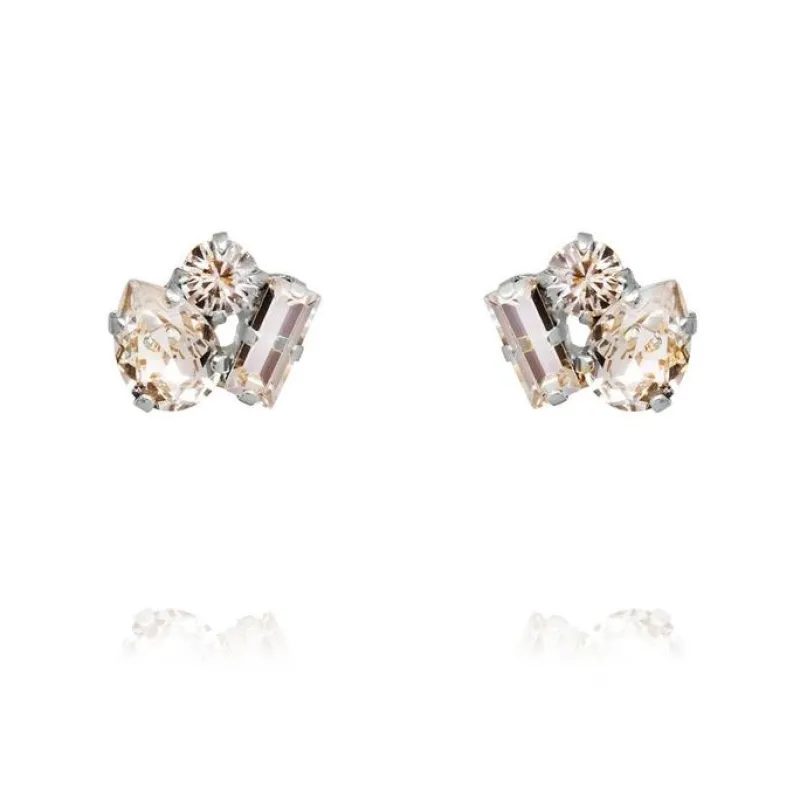 Isa Örhängen Rhodium/ Crystal>Caroline Svedbom New