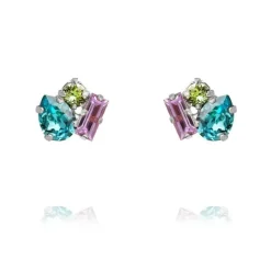 Isa Örhängen Rhodium / Multicolour>Caroline Svedbom Online