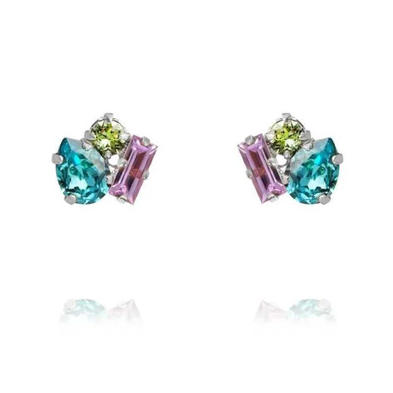 Isa Örhängen Rhodium / Multicolour>Caroline Svedbom Online