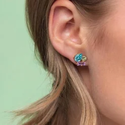 Isa Örhängen Rhodium / Multicolour>Caroline Svedbom Online