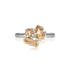 Isa Ring / Light Peach Combo (Rhodium)>Caroline Svedbom Best