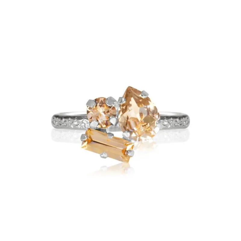 Isa Ring / Light Peach Combo (Rhodium)>Caroline Svedbom Best