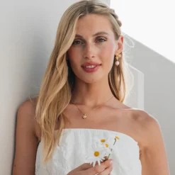 Juni Halsband / Crystal (Guld)><noscript><img width=