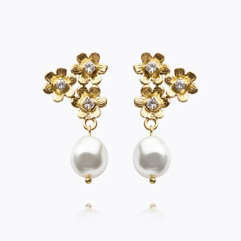 Juni Örhängen / Pearl Crystal (Guld)>Caroline Svedbom Clearance