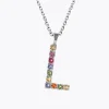 Caroline Svedbom Letter Halsband L / Rainbow Combo (Rhodium)>Caroline Svedbom Halsband Hot