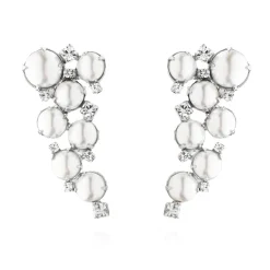 Caroline Svedbom Little Miss Pearl Örhängen / Pearl + Crystal (Rhodium)>Bridal Collection Online