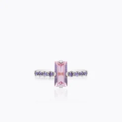 Caroline Svedbom Lucy Ring / Violet + Tanzanite – Rhodium>Caroline Svedbom Ringar Discount