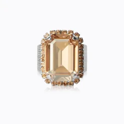 Caroline Svedbom Lydia Cocktail Ring / Golden Shadow (Rhodium)>Caroline Svedbom Ringar Outlet