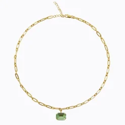 Lydia Kedja Halsband / Peridot (Guld)>Caroline Svedbom New