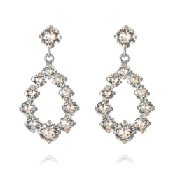 Mini Delia Örhängen/ Crystal (Rhodium)>Caroline Svedbom Clearance