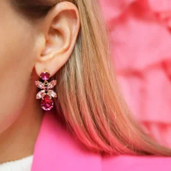 Caroline Svedbom Mini Dione Örhängen/Light Rose + Rose (Rhodium)>Caroline Svedbom Örhängen Hot