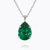 Mini Drop Halsband / Majestic Green (Rhodium)>Caroline Svedbom Best
