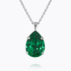Mini Drop Halsband / Majestic Green (Rhodium)>Caroline Svedbom Best