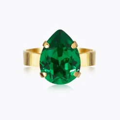 Mini Drop Ring / Majestic Green (Guld)>Caroline Svedbom Clearance
