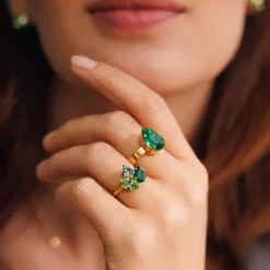 Mini Drop Ring / Majestic Green (Guld)><noscript><img width=