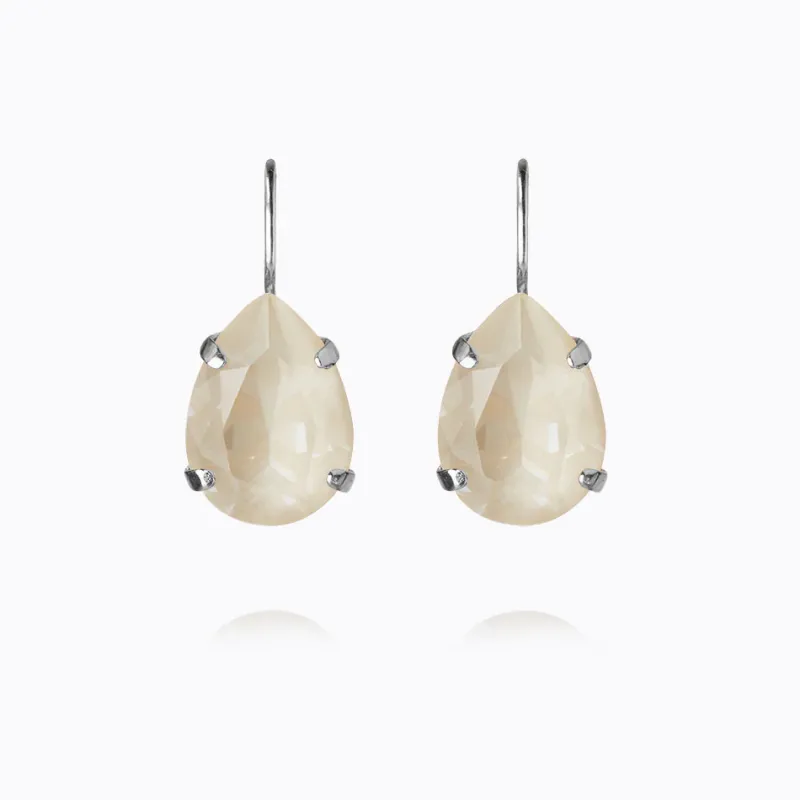Mini Drop Clasp Örhängen/ Linen Ignite (Rhodium)>Caroline Svedbom Outlet