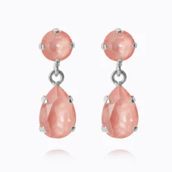 Mini Drop Örhängen/ Flamingo Ignite (Rhodium)>Caroline Svedbom New