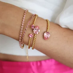 Caroline Svedbom Mini Drop Armband/ Light Rose (Rhodium)>Caroline Svedbom Armband Hot