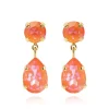 Mini Drop Örhängen/ Orange Glow Delite (Guld)>Caroline Svedbom Discount