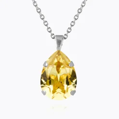 Mini Drop Halsband ReCreated™ Dark Jonquil – Rhodium>Caroline Svedbom Hot