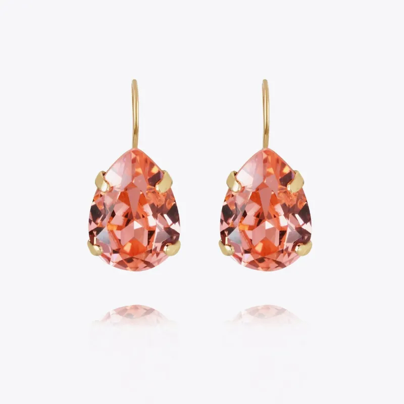 Mini Drop Clasp Örhängen/ Rose Peach (Guld)>Caroline Svedbom Clearance