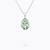 Mini Drop Halsband/ Chrysolite (Rhodium)>Caroline Svedbom New