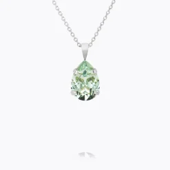Mini Drop Halsband/ Chrysolite (Rhodium)>Caroline Svedbom New