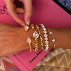 Caroline Svedbom Mini Drop Armband Rhodium / Ivory Creme Delite>Caroline Svedbom Armband Best