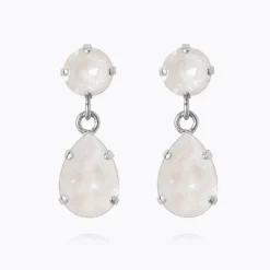 Mini Drop Örhängen / Electric White (Rhodium)>Caroline Svedbom Best