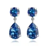 Mini Drop Örhängen/ Royal Blue Delite (Rhodium)>Caroline Svedbom Outlet