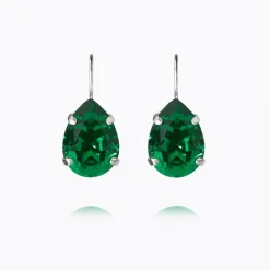 Mini Drop Clasp Örhängen / Majestic Green (Rhodium)>Caroline Svedbom Hot