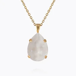 Mini Drop Halsband / Electric White (Guld)>Caroline Svedbom