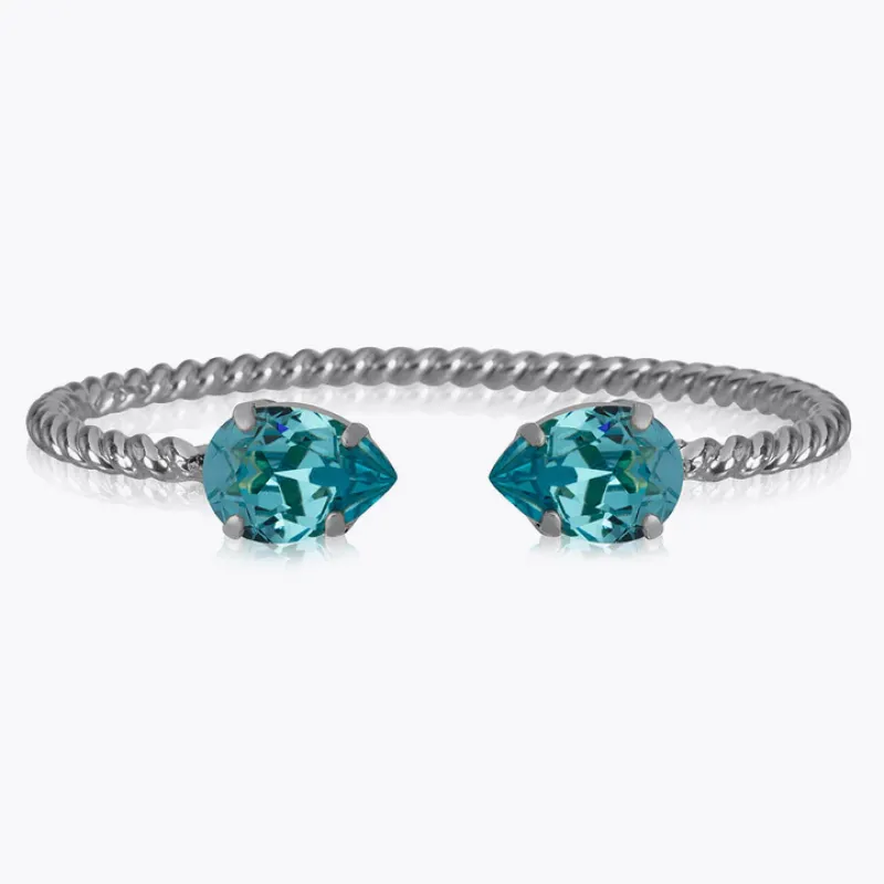 Caroline Svedbom Mini Drop Armband Rhodium / Light Turquoise>Caroline Svedbom Armband