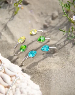 Caroline Svedbom Mini Drop Armband Rhodium / Light Turquoise>Caroline Svedbom Armband