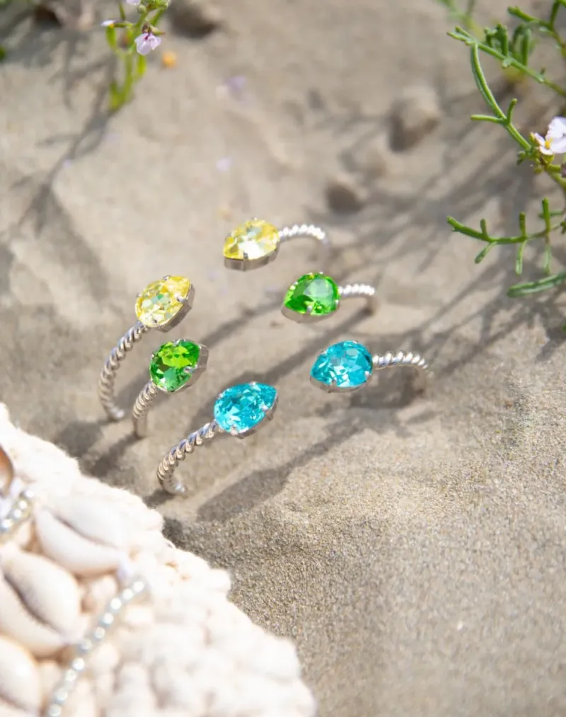 Caroline Svedbom Mini Drop Armband Rhodium / Light Turquoise>Caroline Svedbom Armband