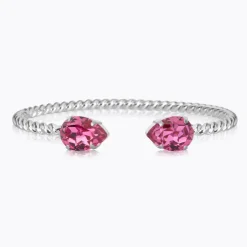 Caroline Svedbom Mini Drop Armband, Dark Rose – Rhodium>Caroline Svedbom Armband Discount