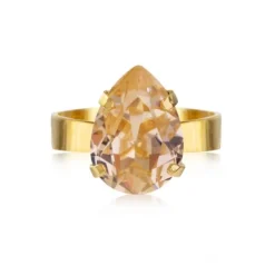Mini Drop Ring Guld / Light Peach>Caroline Svedbom New