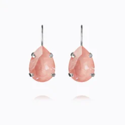 Mini Drop Clasp Örhängen/ Flamingo Ignite (Rhodium)>Caroline Svedbom New