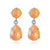 Mini Drop Örhängen / Peach Delite Rhodium>Caroline Svedbom Clearance