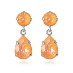 Mini Drop Örhängen / Peach Delite Rhodium>Caroline Svedbom Clearance