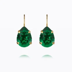 Mini Drop Clasp Örhängen / Majestic Green (Guld)>Caroline Svedbom Discount