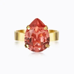 Mini Drop Ring / Rose Peach (Guld)>Caroline Svedbom Best