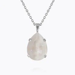 Mini Drop Halsband / Electric White (Rhodium)>Caroline Svedbom Outlet