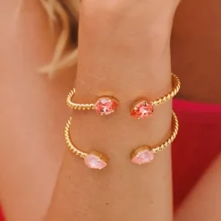 Caroline Svedbom Mini Drop Armband/ Rose Peach (Rhodium)><noscript><img width=
